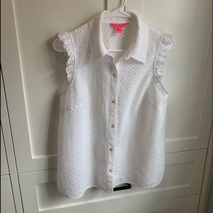 White Lilly eyelet top